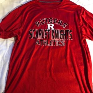 Red Rutgers university athletic shirt